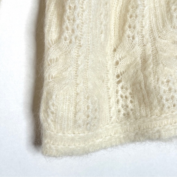Sezane Alma Cardigan Sweater Ecru White Soft Knit Wool Blend Rare HTF SZ Small - Picture 8 of 16